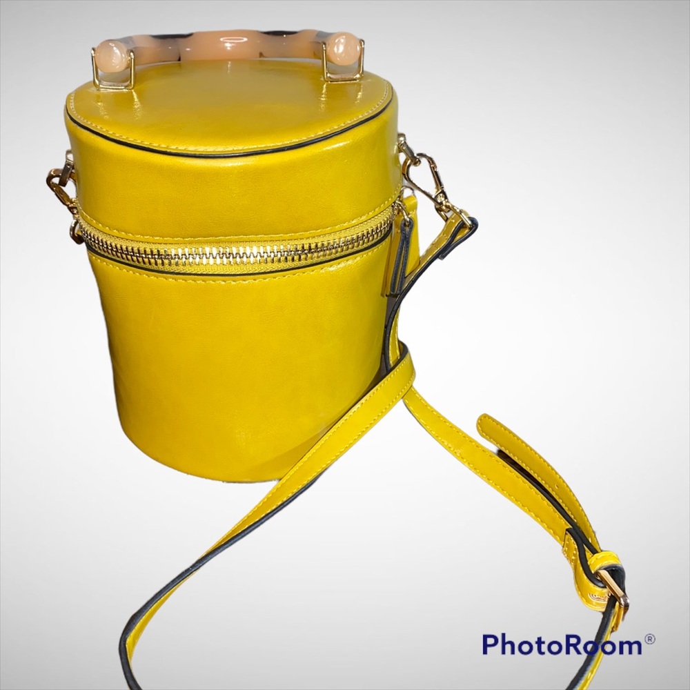 Mustard Yellow /Green Clutch or Crossbody Purse TopShop NWT